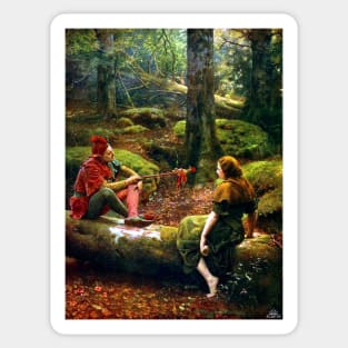 In the Forest of Arden - John Collier Sticker